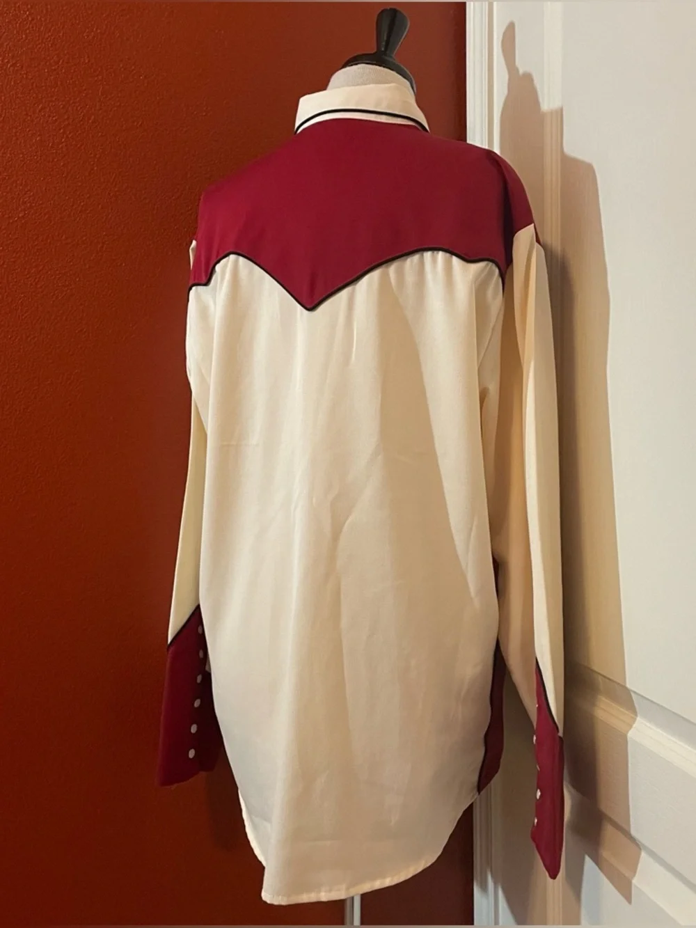 Classic Western Men’s Vintage Pearl Snap‎ Retro Rodeo Cowboy Long Sleeve Shirt
